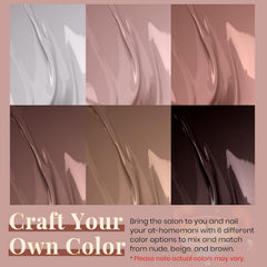Beetles Winter Gel Polish Colors swatch strip, mauve and beige tones for everyday wear.