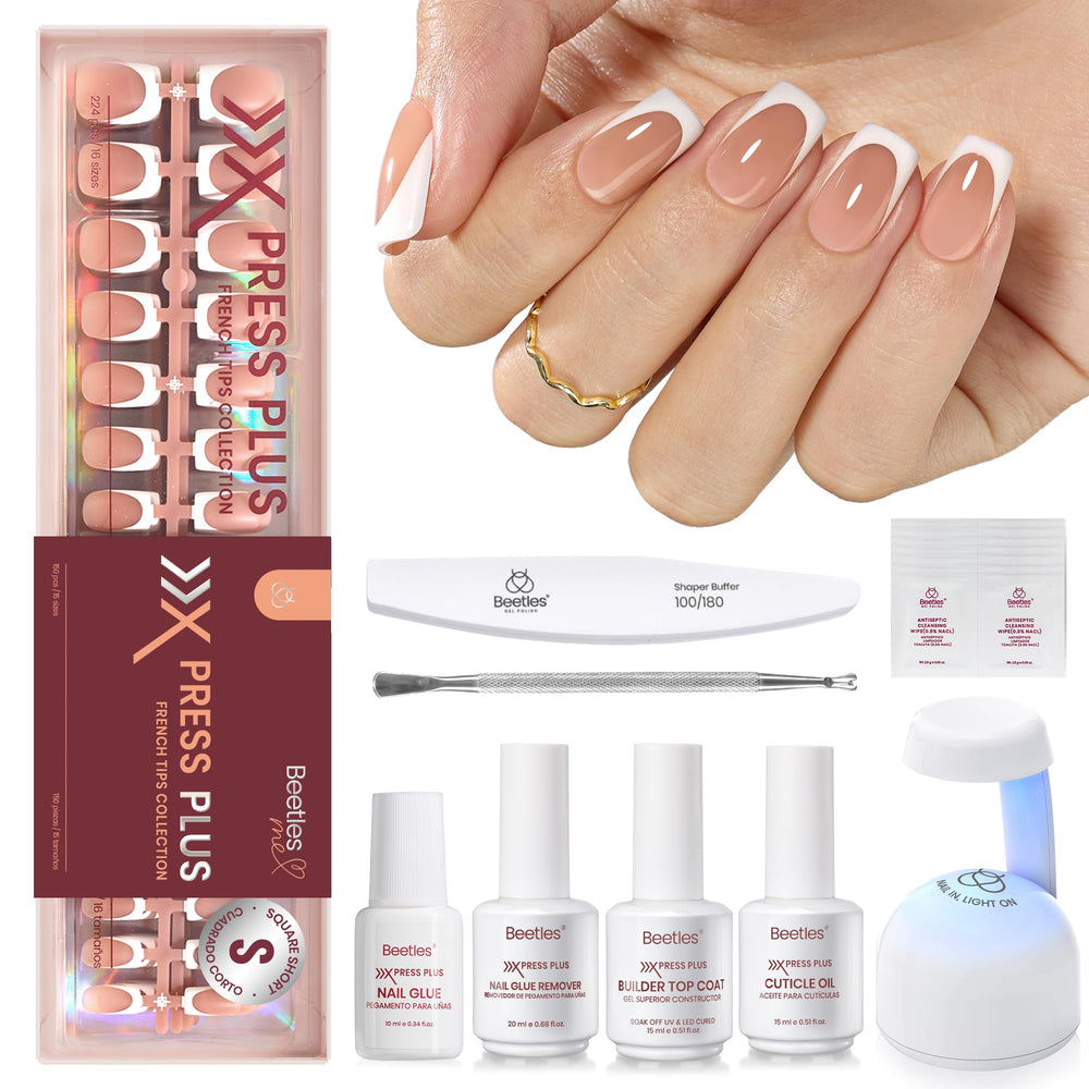 Beetles X Press Gel Nail Kit mini UV light enables quick at-home manicures.
