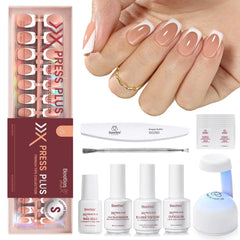 Beetles X Press Gel Nail Kit mini UV light enables quick at-home manicures.