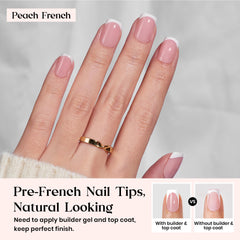 Beetles X Press Plus pink extra-short square tips ready to wear