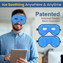 BeeVines cooling eye mask soft fabric side offers gentle contact during therapy.