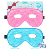 BeeVines Gel Eye Mask 2-pack front view with cooling beads for puffiness relief