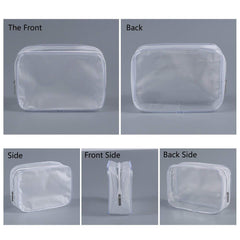BEFORYOU six-pack clear bags, compact size fits toiletries and cords for home or trip.