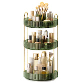 BEFSOP 360° rotating organizer base for easy access to cosmetics and brushes.