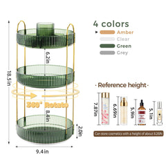 BEFSOP clear cosmetic dresser with brush holder enhances makeup storage.