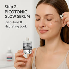 BeiBreeze Spicule serum dropper demonstrates smoothing, radiant skin.