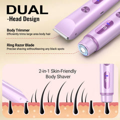 BEIDUONA Bikini Trimmer Type-C charging scene highlights fast, cordless power for busy mornings.