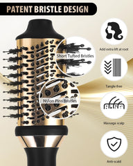 BEITMISS detachable 4-in-1 styling tool switches between brush, blow-dryer, straightener, curling iron.