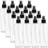 Bekith 16-pack 8 oz clear spray bottles offer clear visibility for quick content identification.