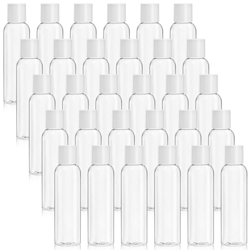 Bekith 30-pack 4oz clear bottle with disc-top cap for travel toiletries