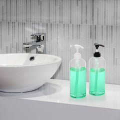 Bekith 8oz clear PET bottle with pump for precise cream or soap dispensing.