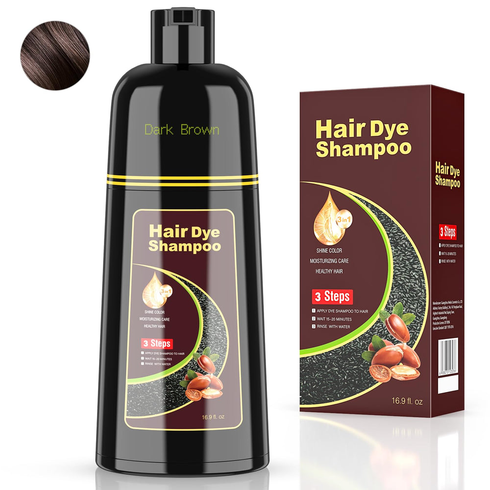 BELEZALIB dark brown hair dye shampoo bottle for easy at-home coloring