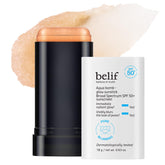 belif Aqua Bomb Niacinamide Sunscreen Stick packaging shows compact on-the-go UV protection