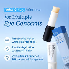 belif Moisturizing Eye Bomb Stick close-up reveals silky texture and cooling sensation
