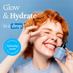 Belif Super Drops Multi-7 Hyaluronic Serum dropper application showcases moisture.