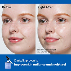 Belif Super Drops Multi-7 Hyaluronic Serum texture swirls display lightweight hydration.