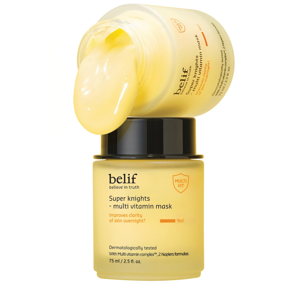 belif Vitamin C Overnight Butter Mask jar closeup showing rich hydration
