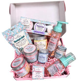 Bella & Bear mystery box unboxing with full and travel-size skincare items.