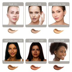 Bellaterra Cosmetics BB Cream application-tools view shows easy, buildable coverage with fingers or sponge.