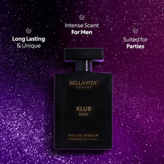 Bella Vita Luxury KLUB musk base delivers lasting warmth for night-out longevity.