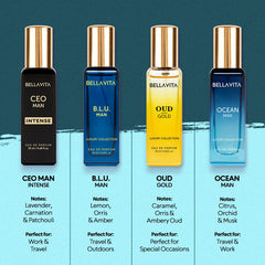 BellaVita Luxury CEO Intense mini-bottle radiates confident presence.