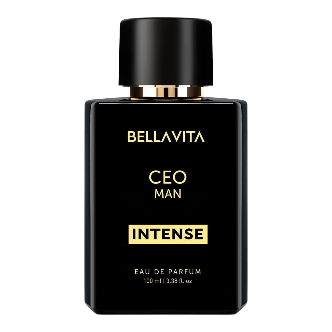 Bella Vita Luxury CEO Man Intense bottle front showing bold, long-lasting scent presence.