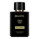 Bella Vita Luxury CEO Man Intense bottle front showing bold, long-lasting scent presence.