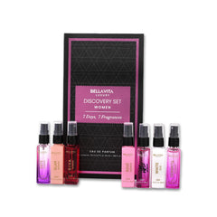 BellaVita Luxury Discovery Set rose bottle for daily elegance and lasting floral notes