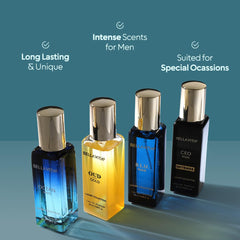 BellaVita Luxury Oud Gold mini-bottle with warm evening mood.