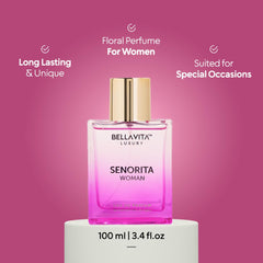 Bella Vita Luxury Senorita top notes image emphasizes pomegranate and mint