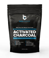Belle Chemical coconut activated charcoal powder packaging shows resealable bag for freshness