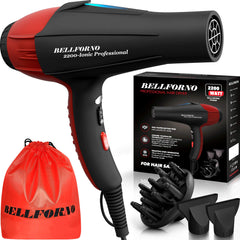 Bellforno professional ionic salon hair dryer motor focus with 2200W power and faster drying