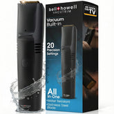 Bell+Howell Vacutrim cordless beard trimmer front view for quick, mess-free grooming