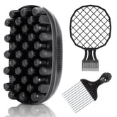 Belongtous premium twist hair sponge brush close-up showing durable rubber for lasting curl definition