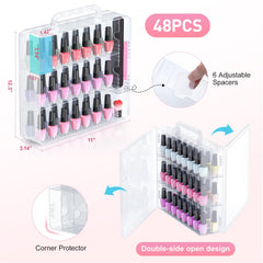 Beloving Nail Polish Organizer adjustable-dividers create versatile layouts for different bottle sizes.