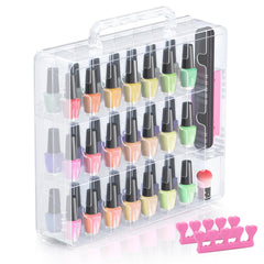 Beloving Nail Polish Organizer front view shows polishes at a glance for easy shade selection.