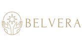 The official Belvera logo featuring a gold luxe emblem paired with an elegant serif wordmark, designed to reflect a modern premium beauty brand.