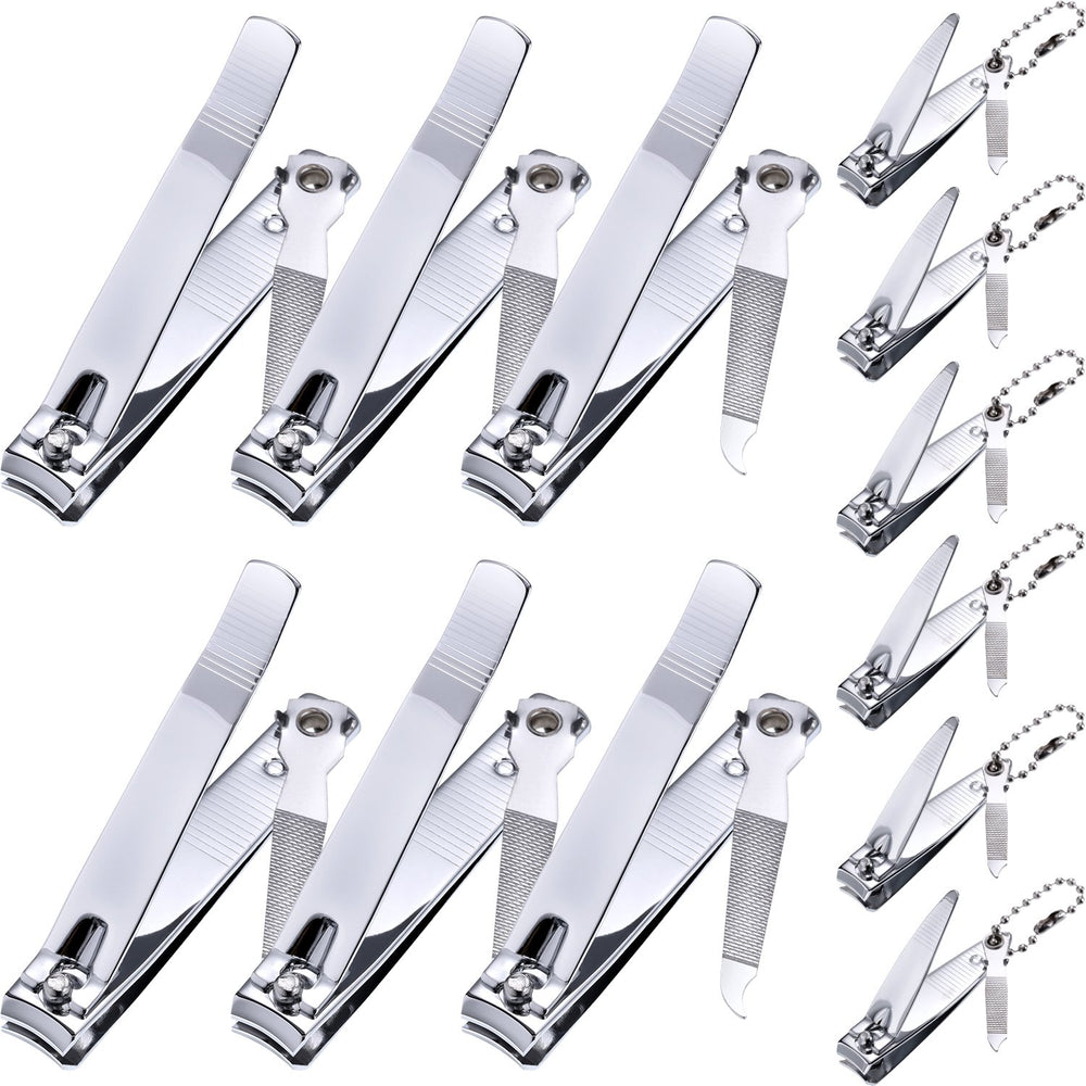 Bememo nail-clippers-set-packaging shows a 12-piece kit for home or travel grooming.