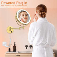 Benbilry double-sided makeup mirror shows 1x and 10x magnification for details