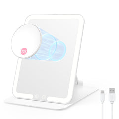 Benbilry Foldable Travel Mirror closed for easy packing and travel touch-ups