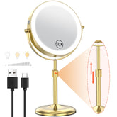 Benbilry lighted makeup mirror front view for everyday grooming and space-saving setup