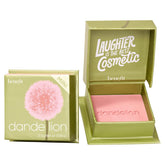 Benefit front packaging showing compact mini blush, ideal for travel