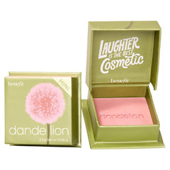 Benefit front packaging showing compact mini blush, ideal for travel
