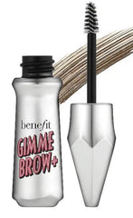 Benefit Gimme Brow mini front packaging showing wand and compact tube for precise, travel-ready brow shaping