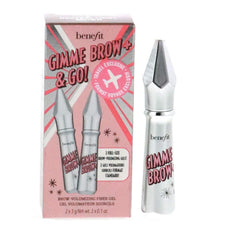 Benefit gel texture swatch with visible microfibers demonstrating volumizing effect