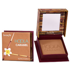 Benefit Hoola Caramel compact front view showing slim travel-friendly design and matte finish