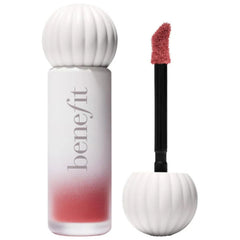 Benefit lip tint front packaging showing shade and compact tube for easy carry