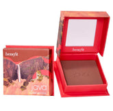 Benefit Rosy Mocha compact front view showing sleek packaging and usable pan