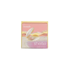 Benefit Shellie powder close-up highlighting silky texture and blendability benefit