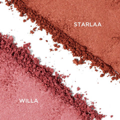 Benefit close-up of silky blush surface texture demonstrating blendable satin finish